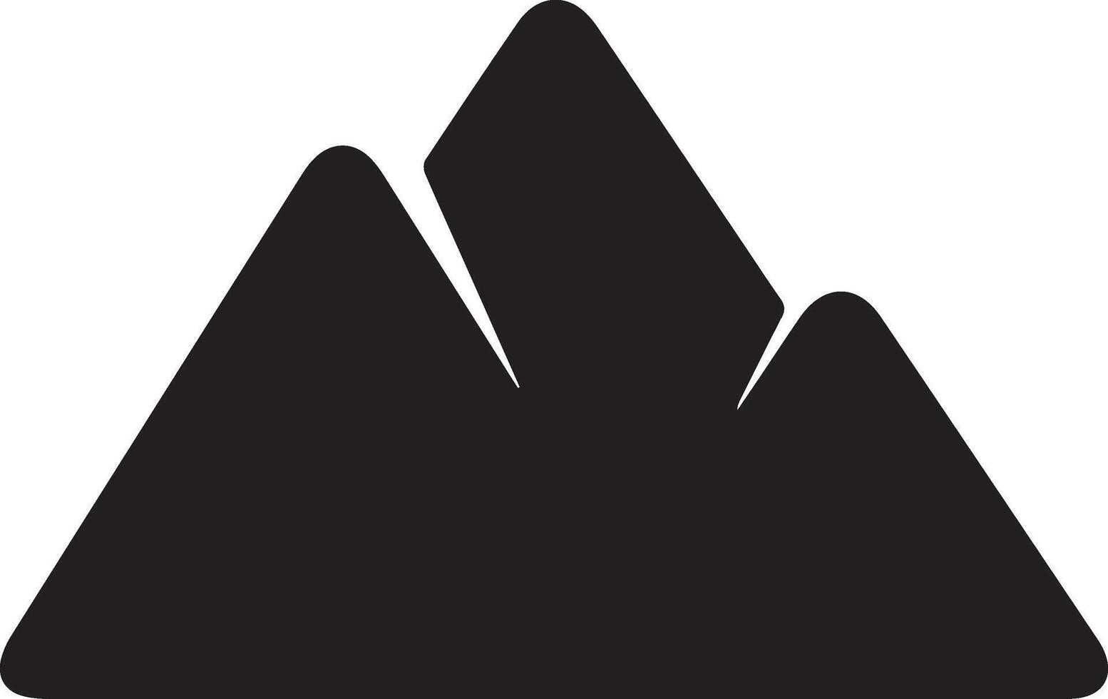 Mountain black and white icon clipart vector