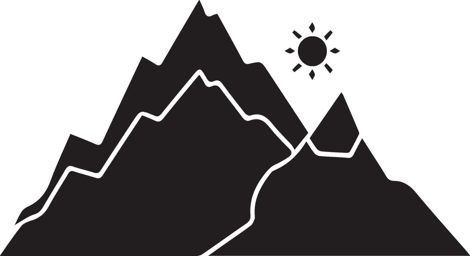 Mountain solid illustration 55487877 Vector Art at Vecteezy