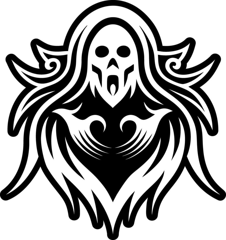 Ghostly apparition icon in glyph style vector