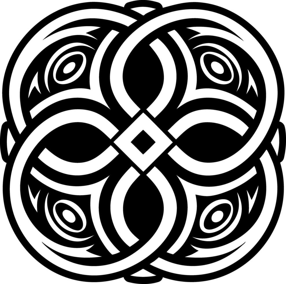 Celtic symbol icon in glyph style vector