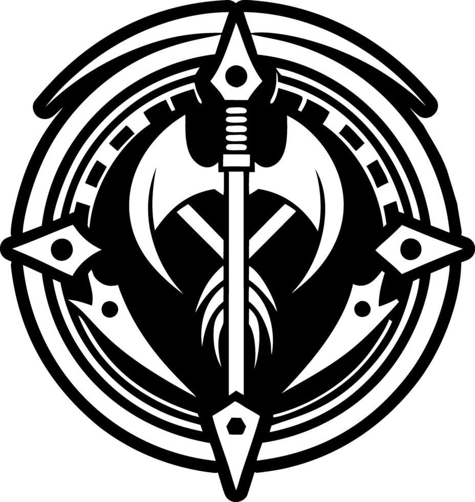 A glyph style icon of death scythe symbol vector