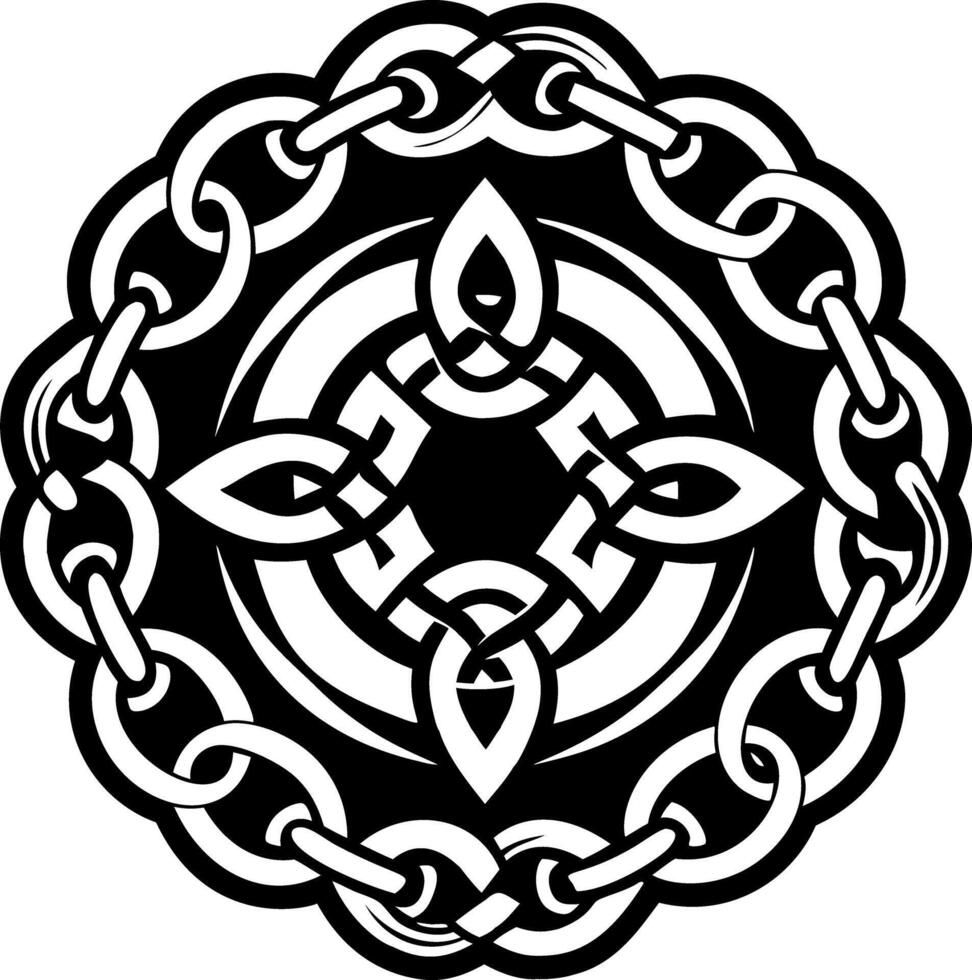 Celtic knots icon in filled style vector