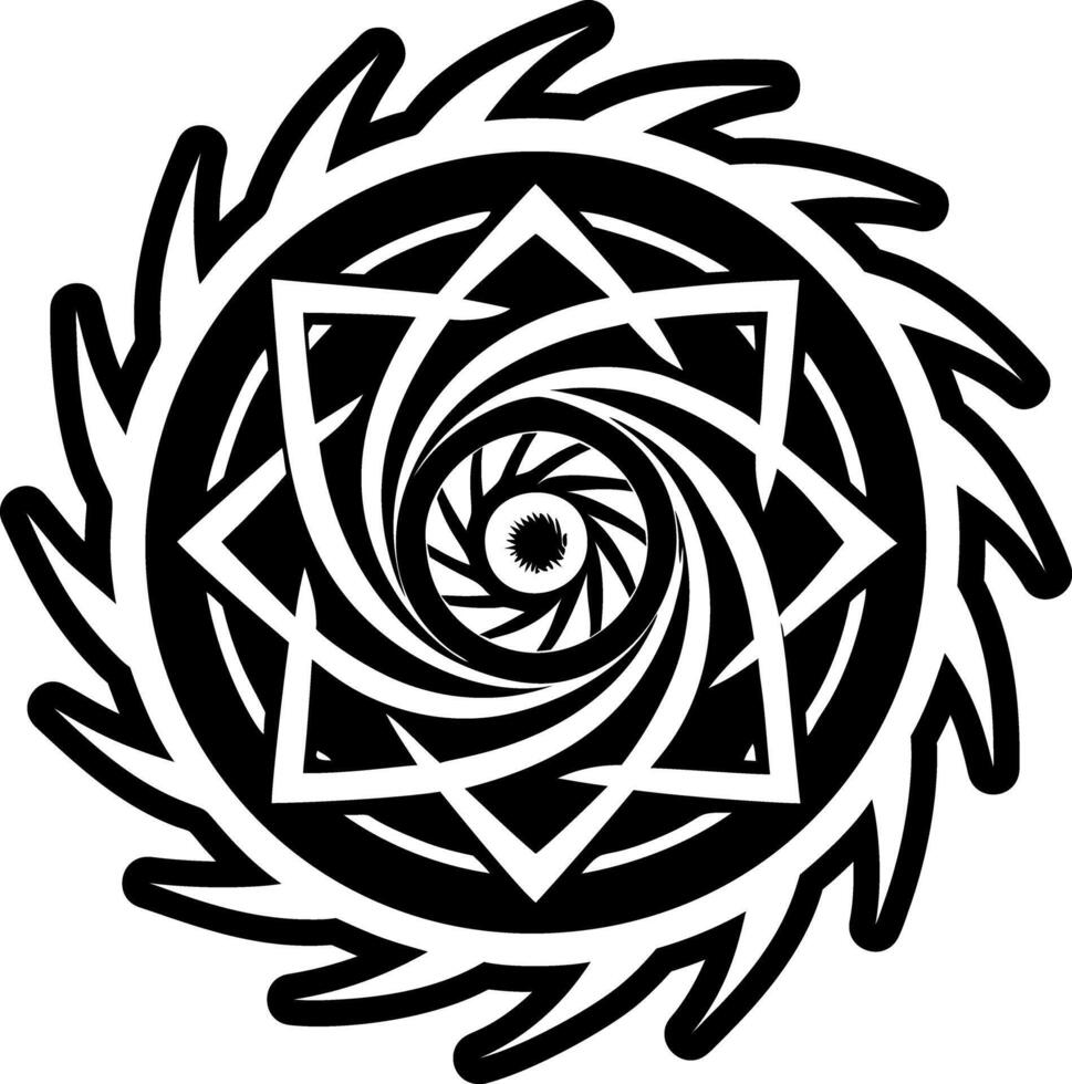 A solid style icon of energy vortex symbol vector