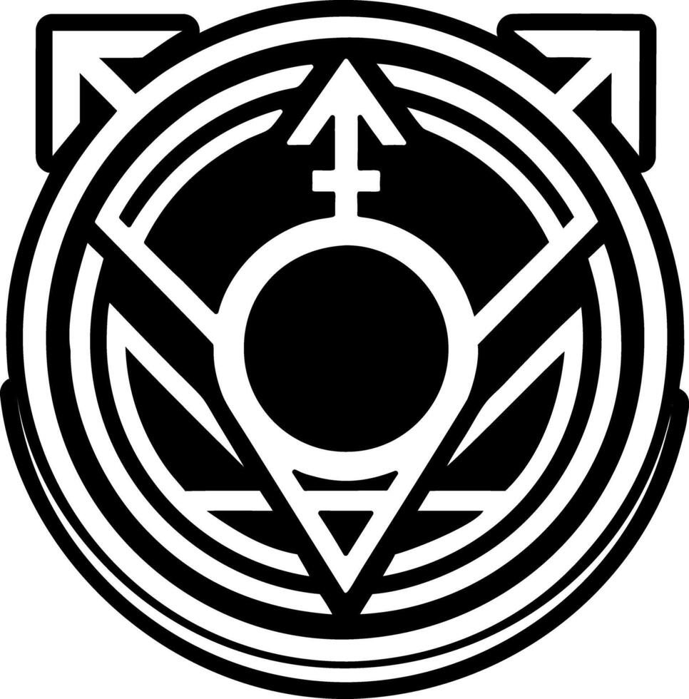 Mars symbol icon in solid style vector