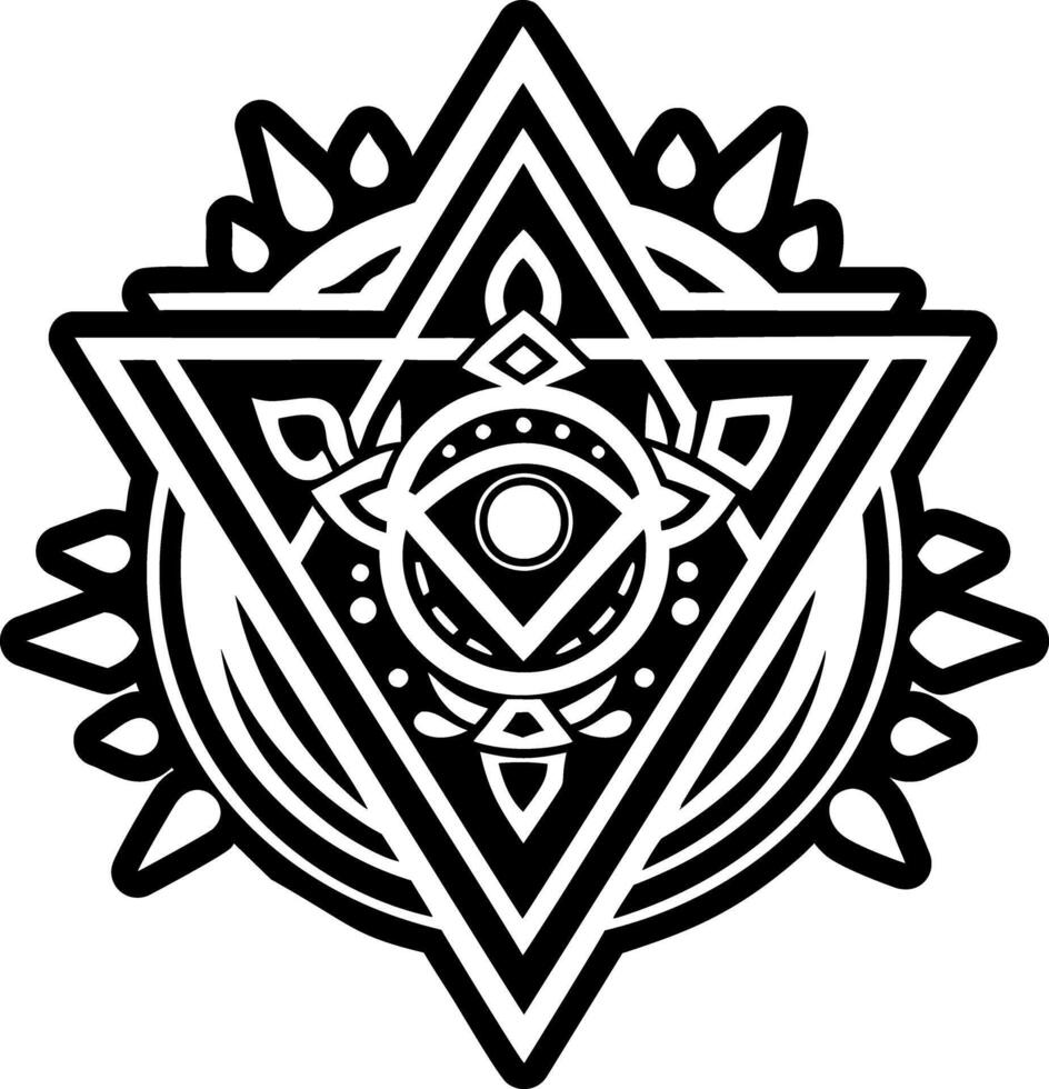 Magical amulet icon in filled style vector
