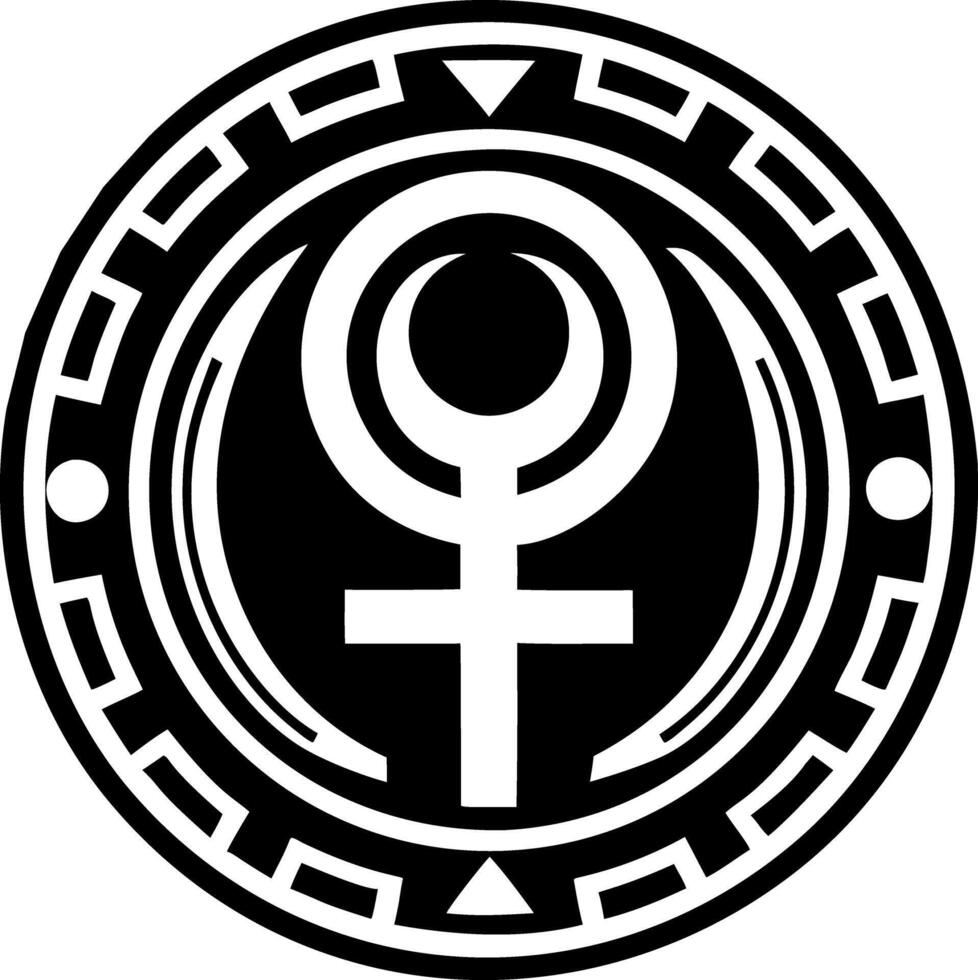 A glyph style icon of mercury symbol vector