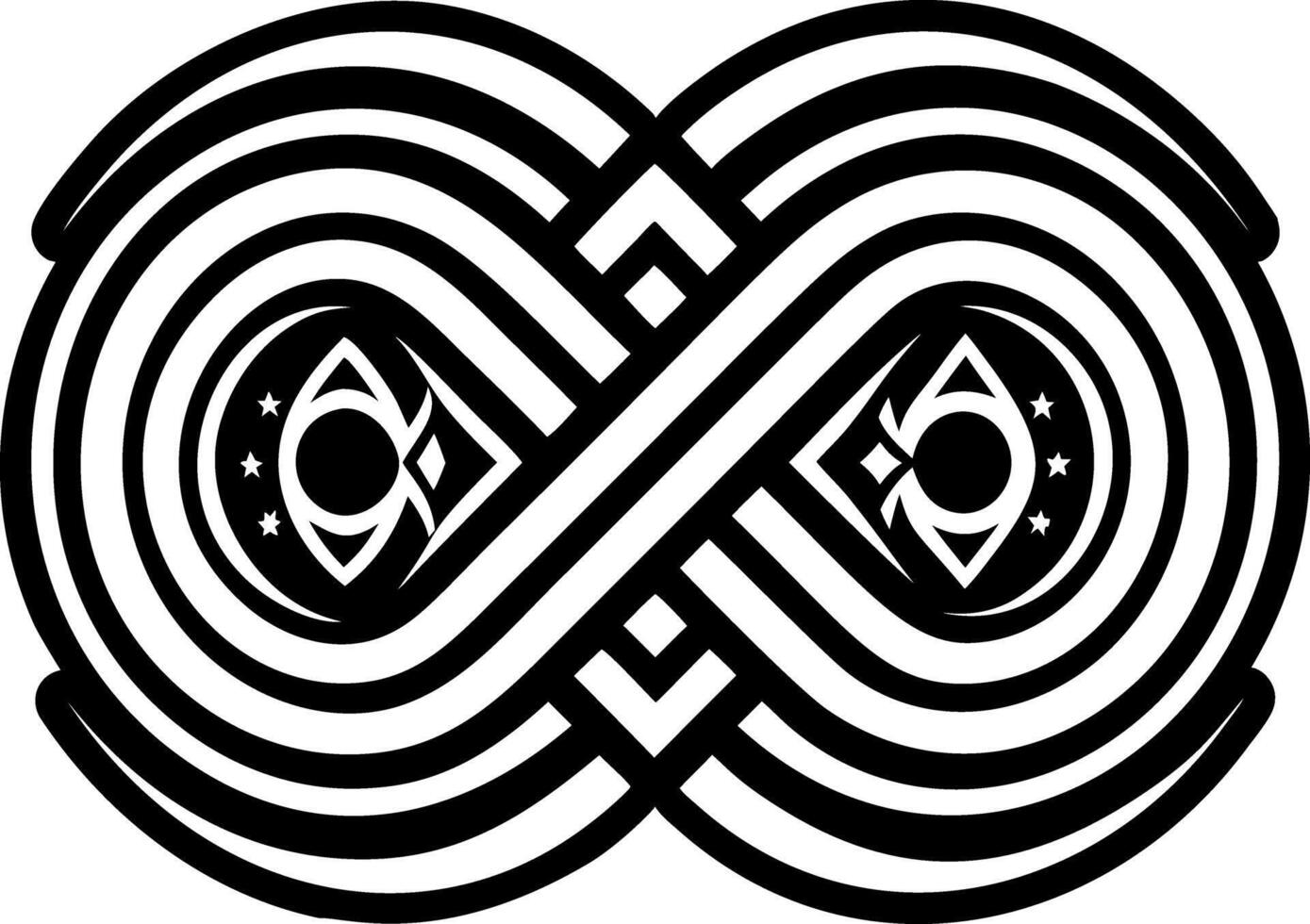 Infinity symbol icon in filled style vector