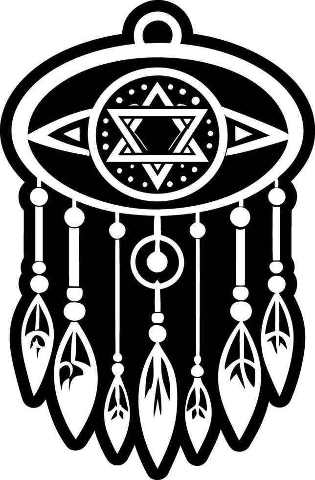 A filled style icon of wind chimes symbol vector