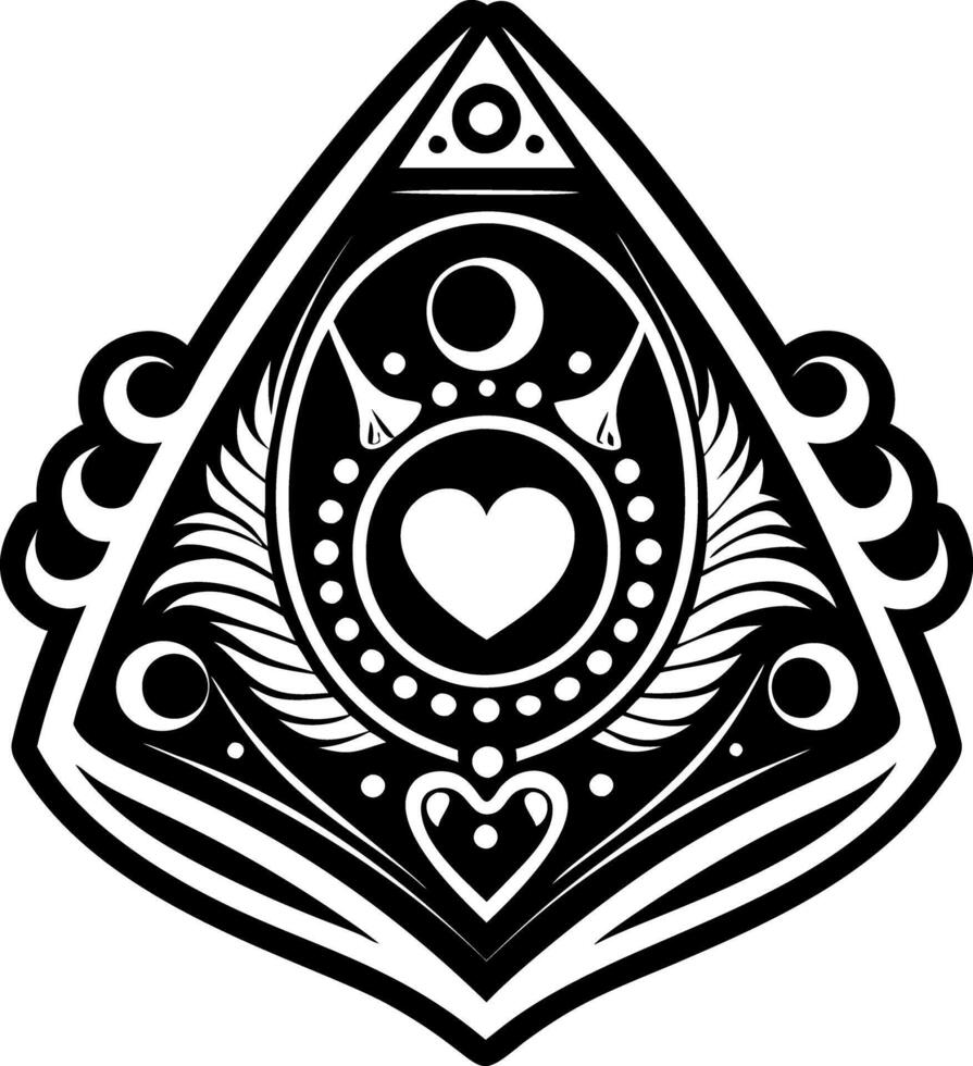 A glyph style icon of ouija planchette symbol vector
