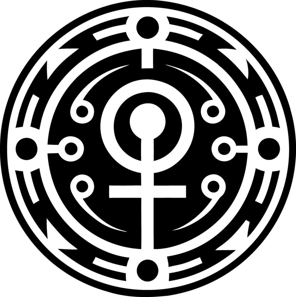 Pluto symbol icon in solid style vector
