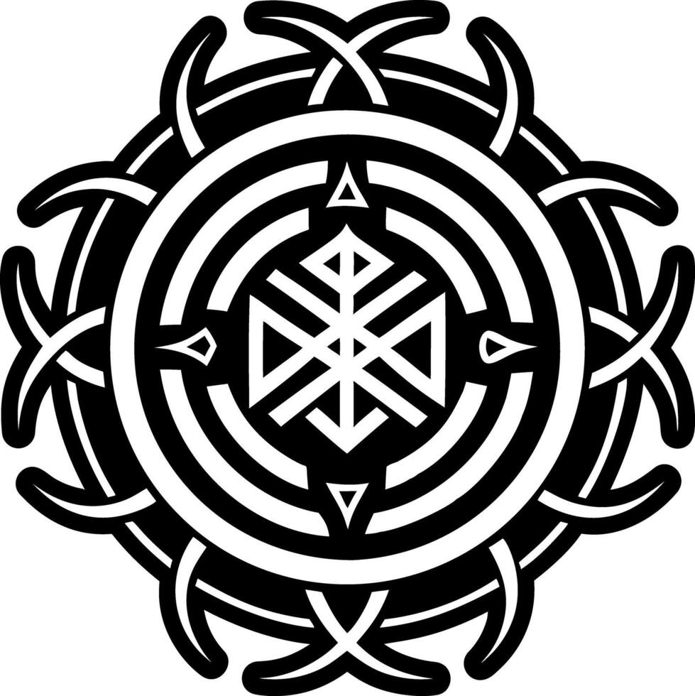 Rune energy symbol icon in solid style vector