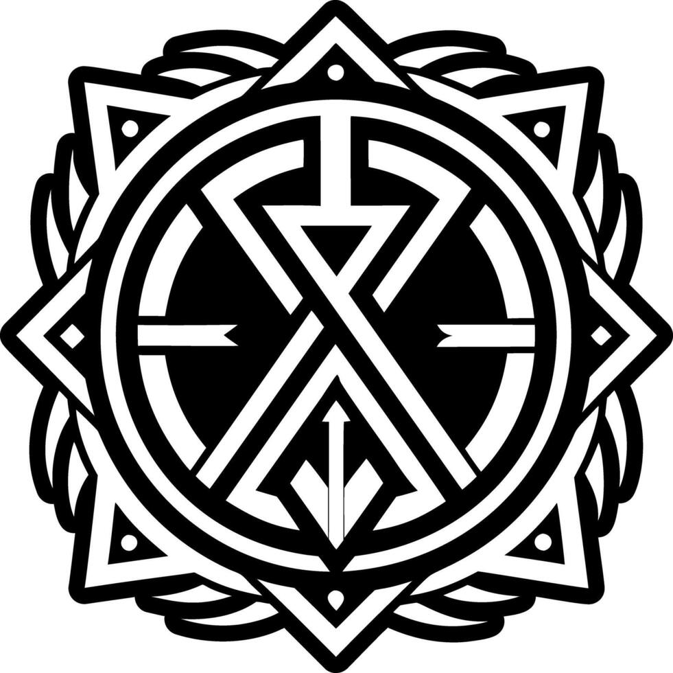 Power tattoo icon in glyph style vector