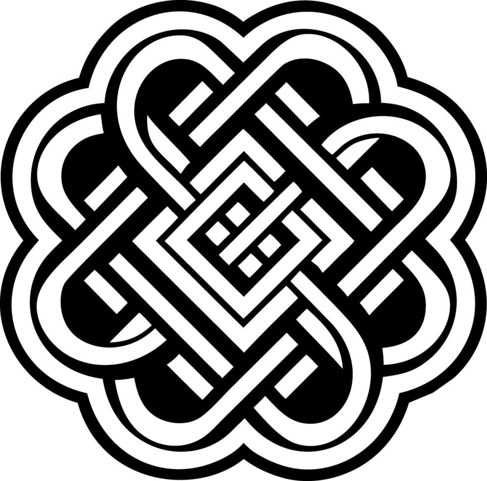 A filled style icon of sacred knot symbol vector