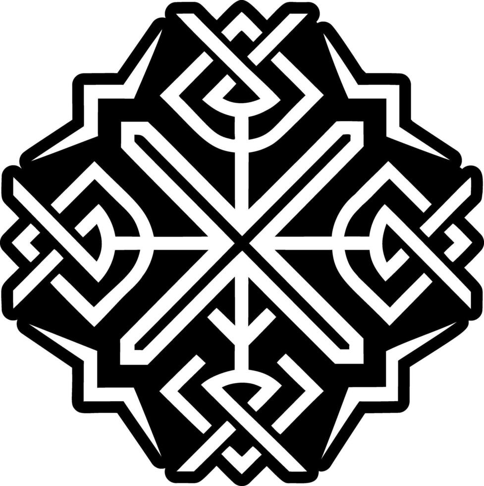 A filled style icon of rune etchings symbol vector
