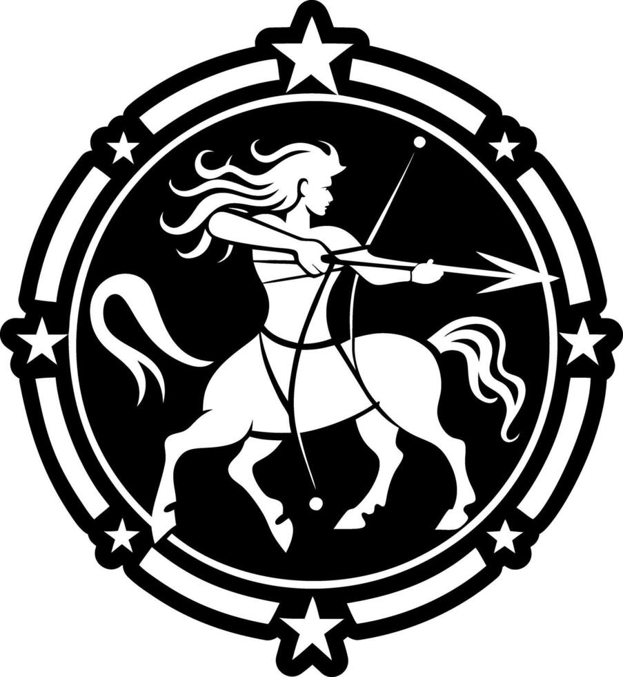 Sagittarius icon in glyph style vector