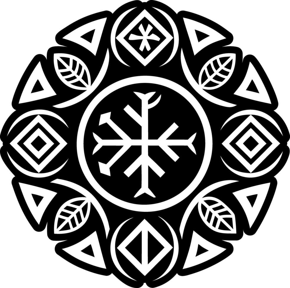 Rune stones icon in filled style vector