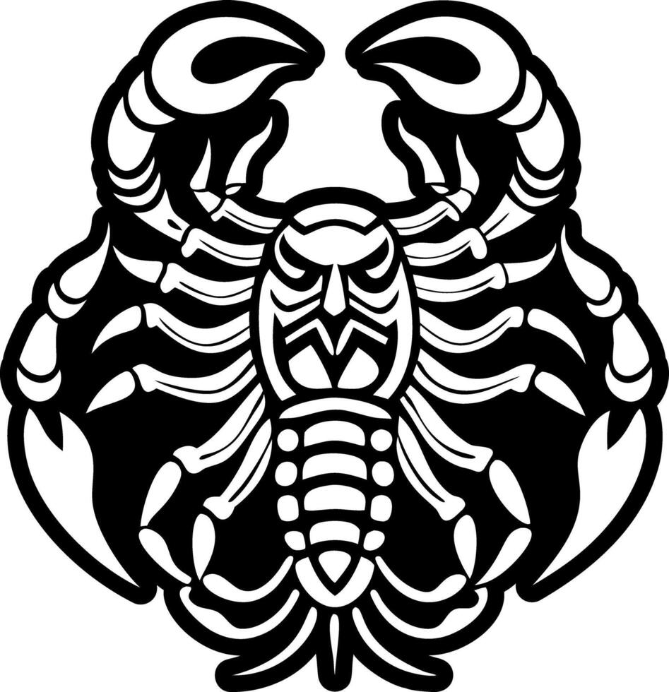Scorpion icon in filled style vector