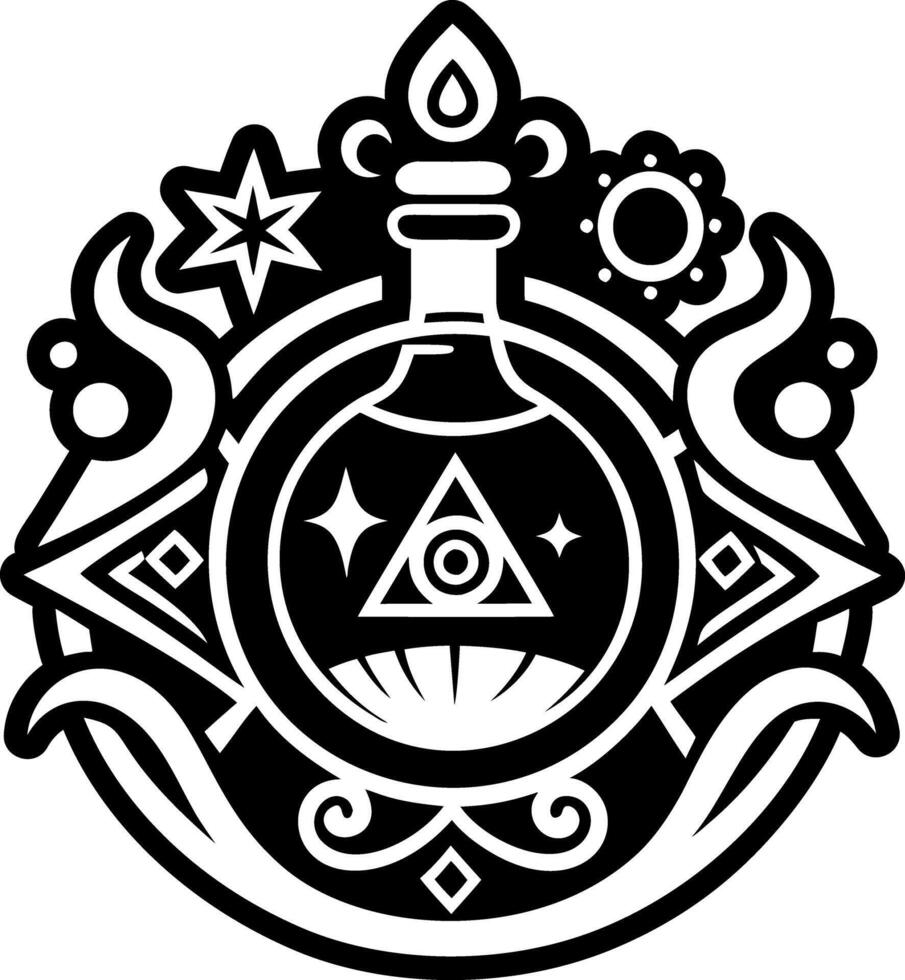 A solid style of sigil symbol vector