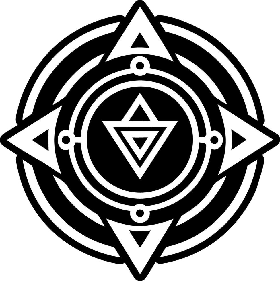 Ascendant symbol icon in solid style vector