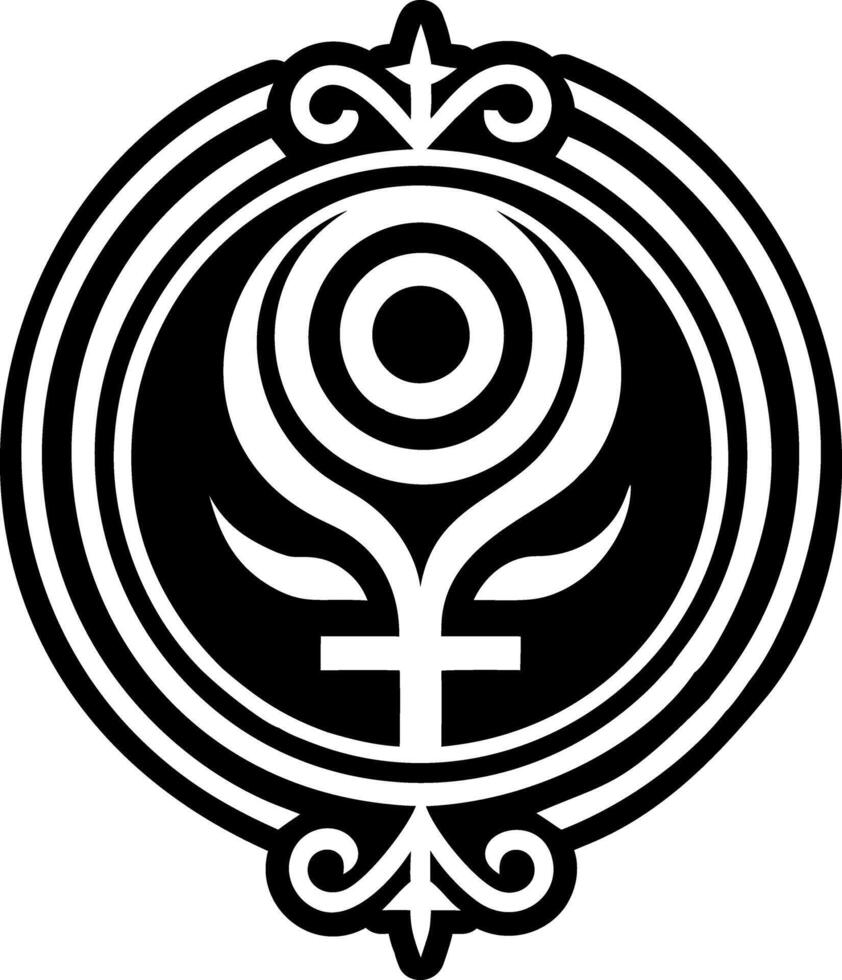 A glyph style icon of venus sign symbol vector
