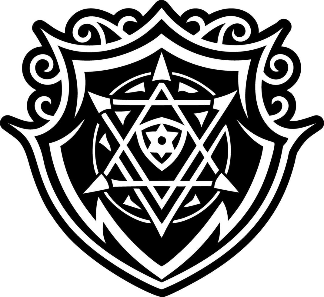 Protection tattoo icon in glyph style vector