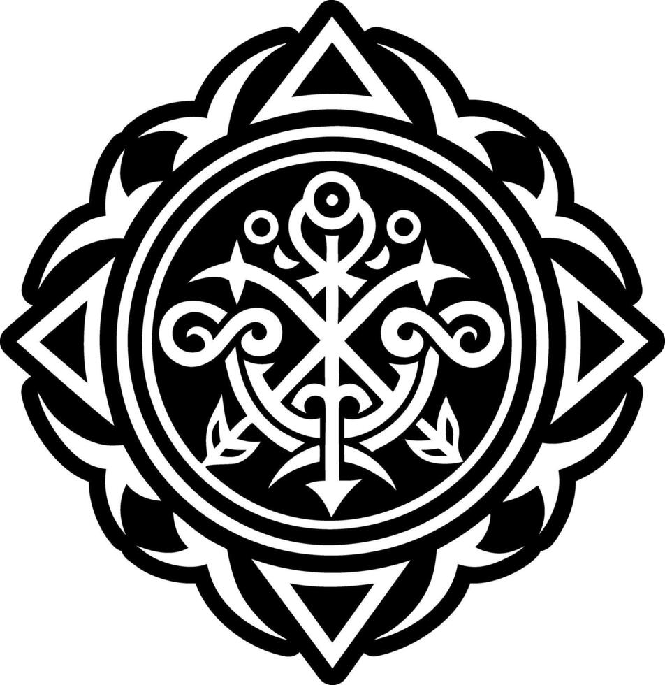 Spirit sigil symbol icon in solid style vector