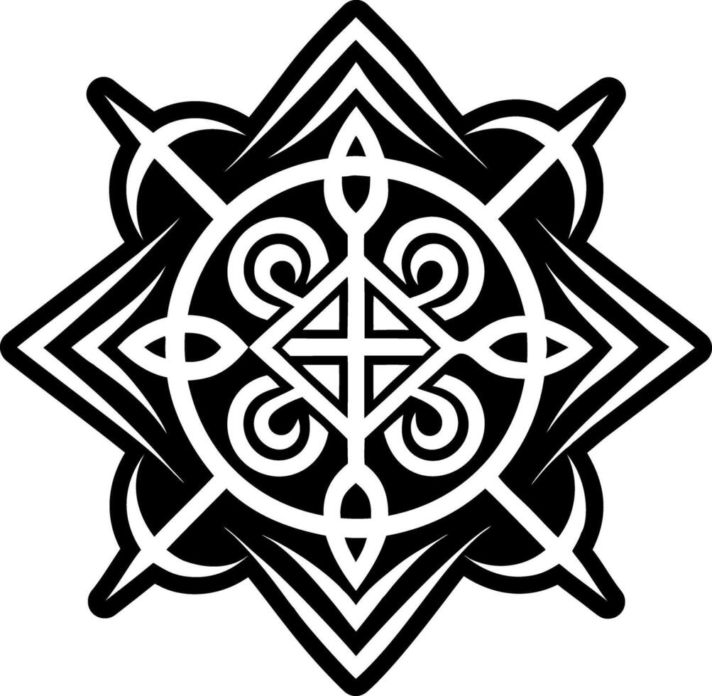 A glyph style icon of sigil art symbol vector