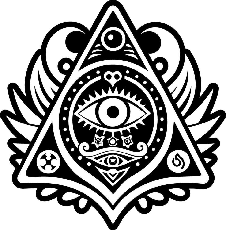 A solid style icon of spirit board symbol vector