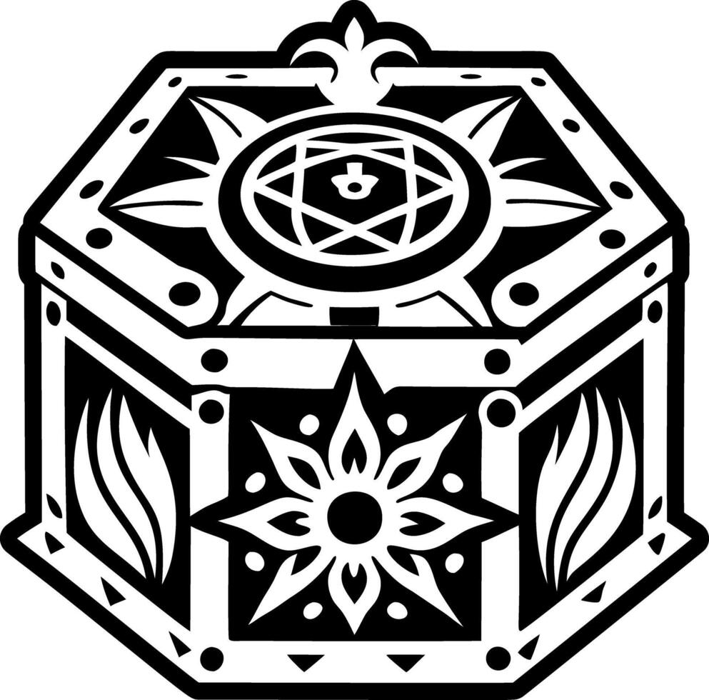 A filled style icon of altar box symbol vector