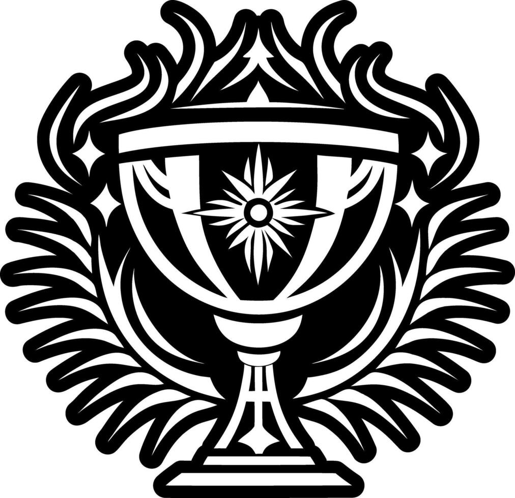 Chalice tattoo icon in glyph style vector
