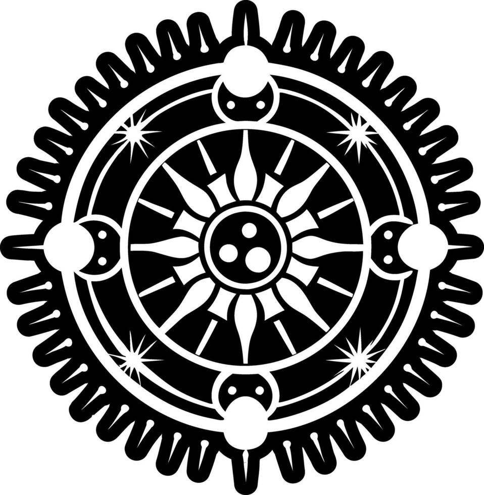 Cosmic symbol icon in solid style vector