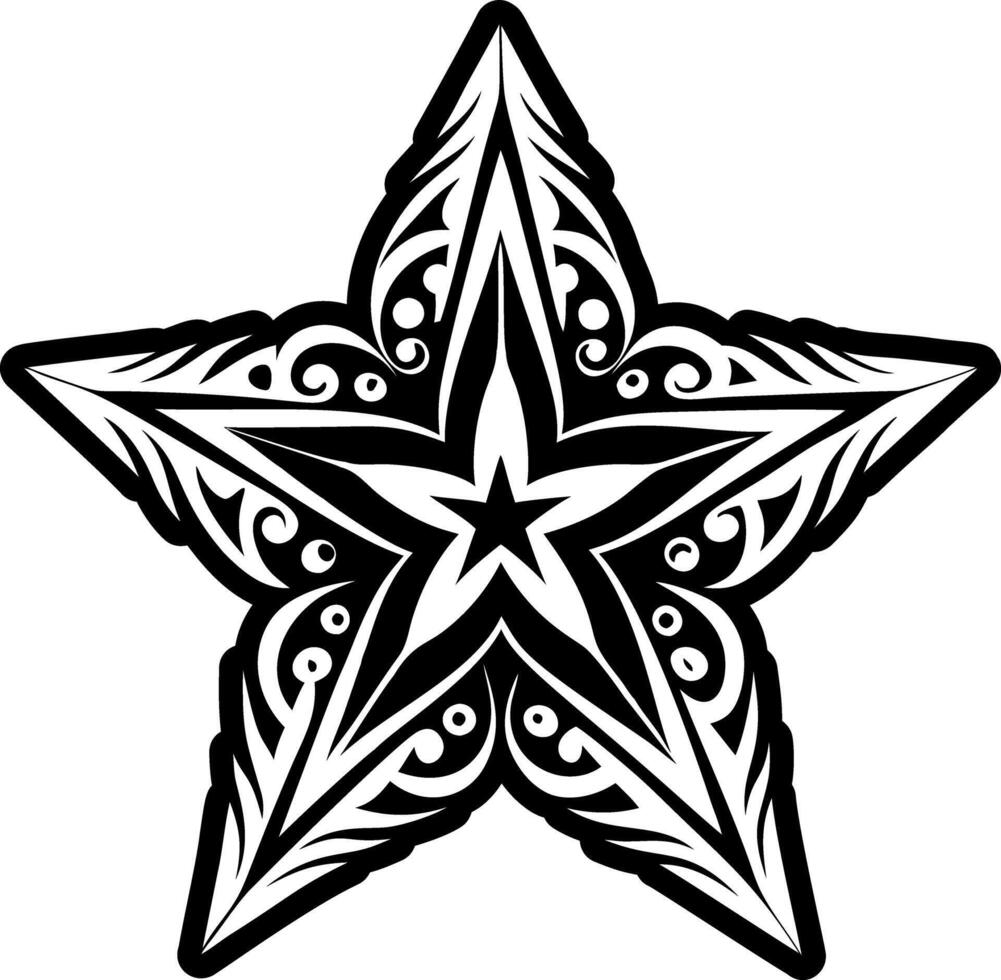 A solid style icon of cosmic starfish symbol vector