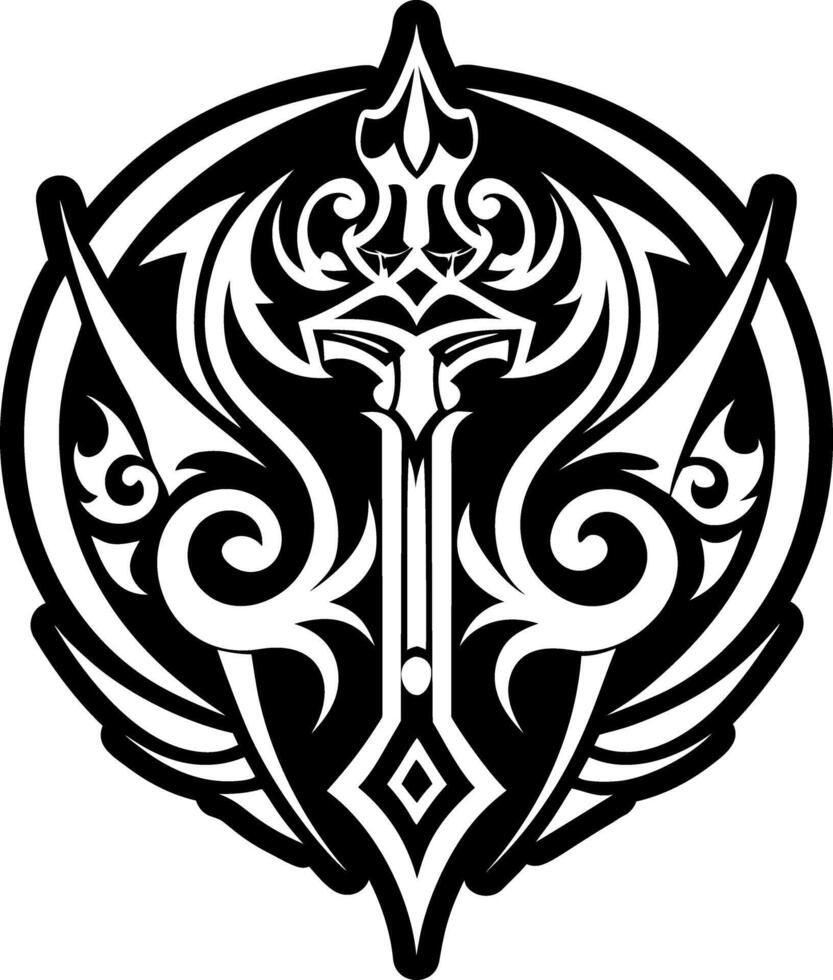 Golden sceptre icon in filled style vector