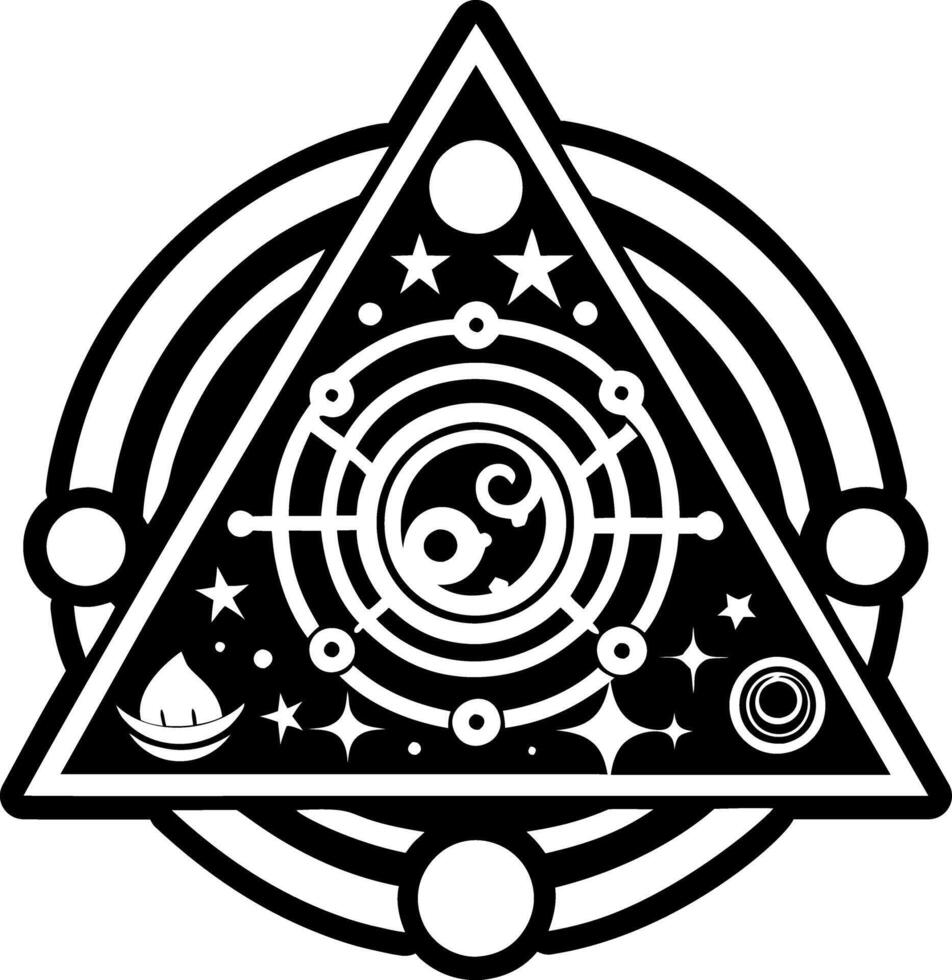 A filled style icon of astrology symbol vector