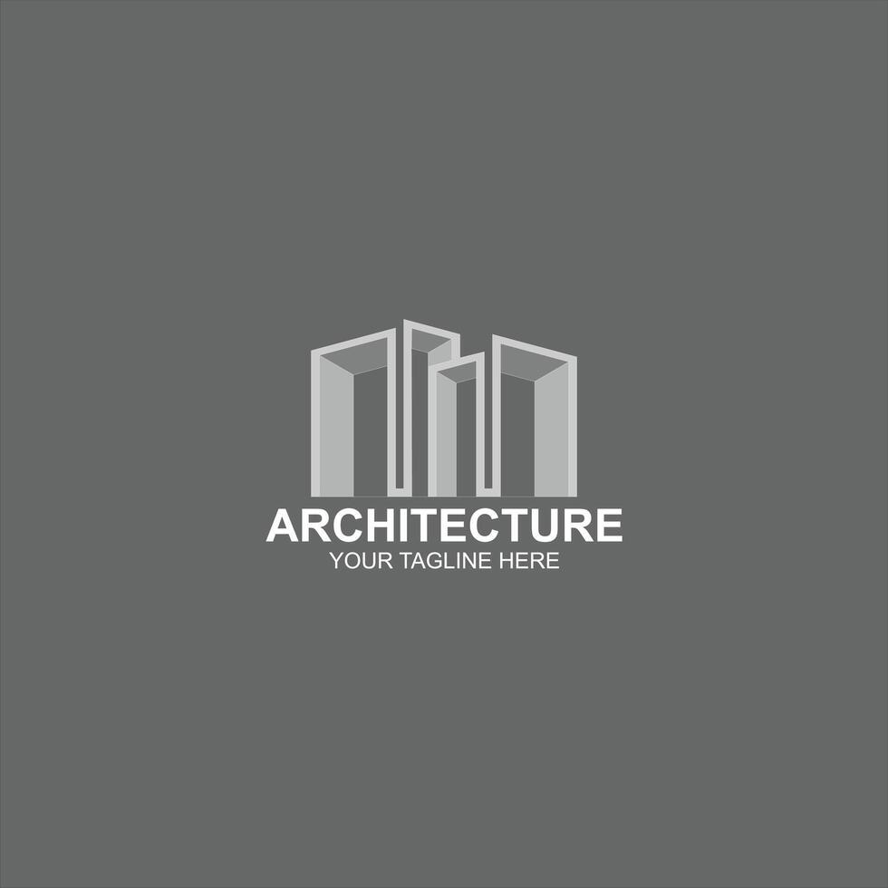 architecture logo icon for building development with creative illustration vector