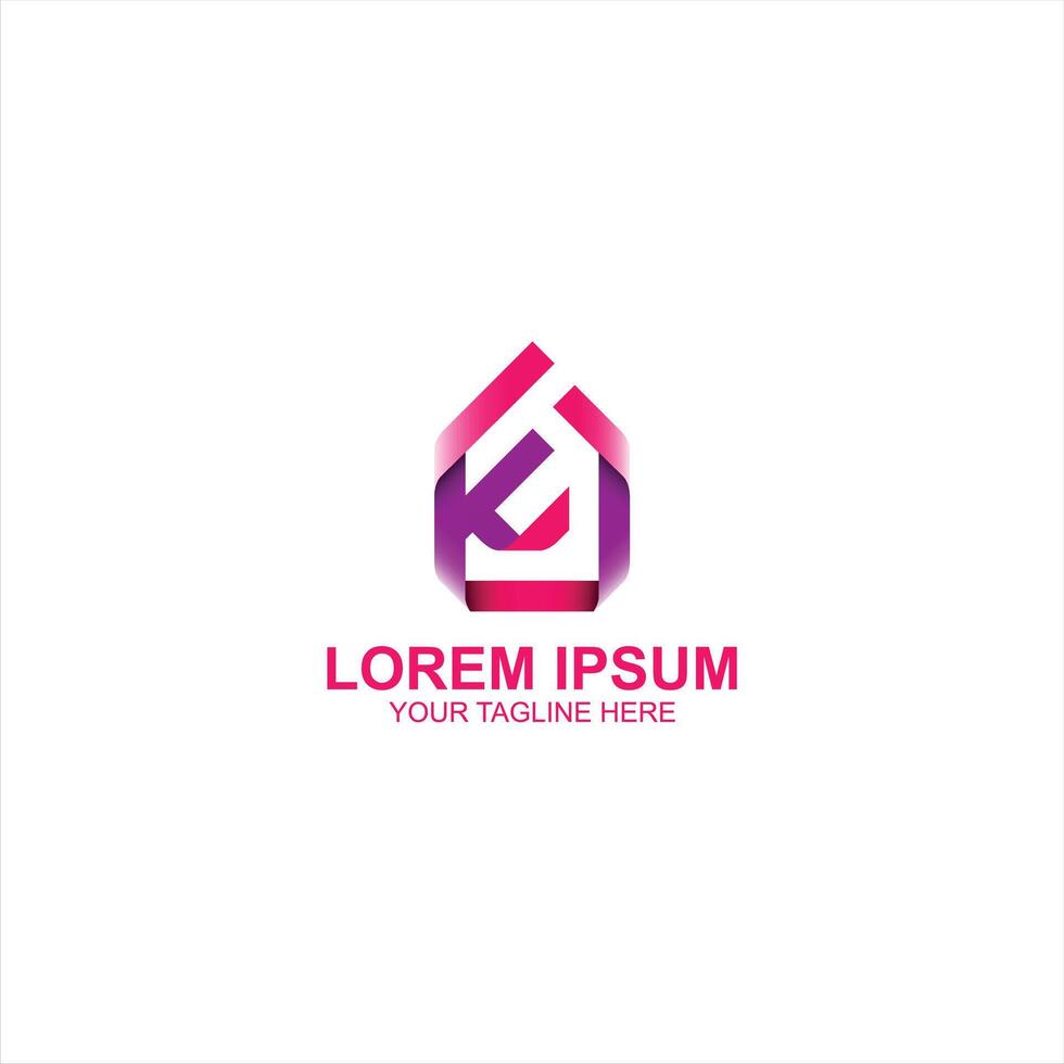 letter k logo icon for company or brand identity with creative illustration vector