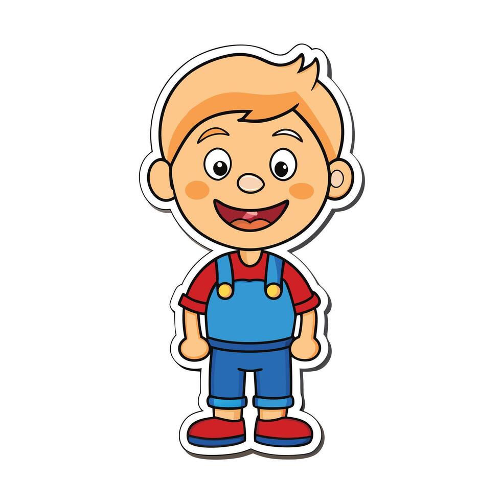 Beautiful little blonde boy posing on colorful backdrop with romantic hearts vector