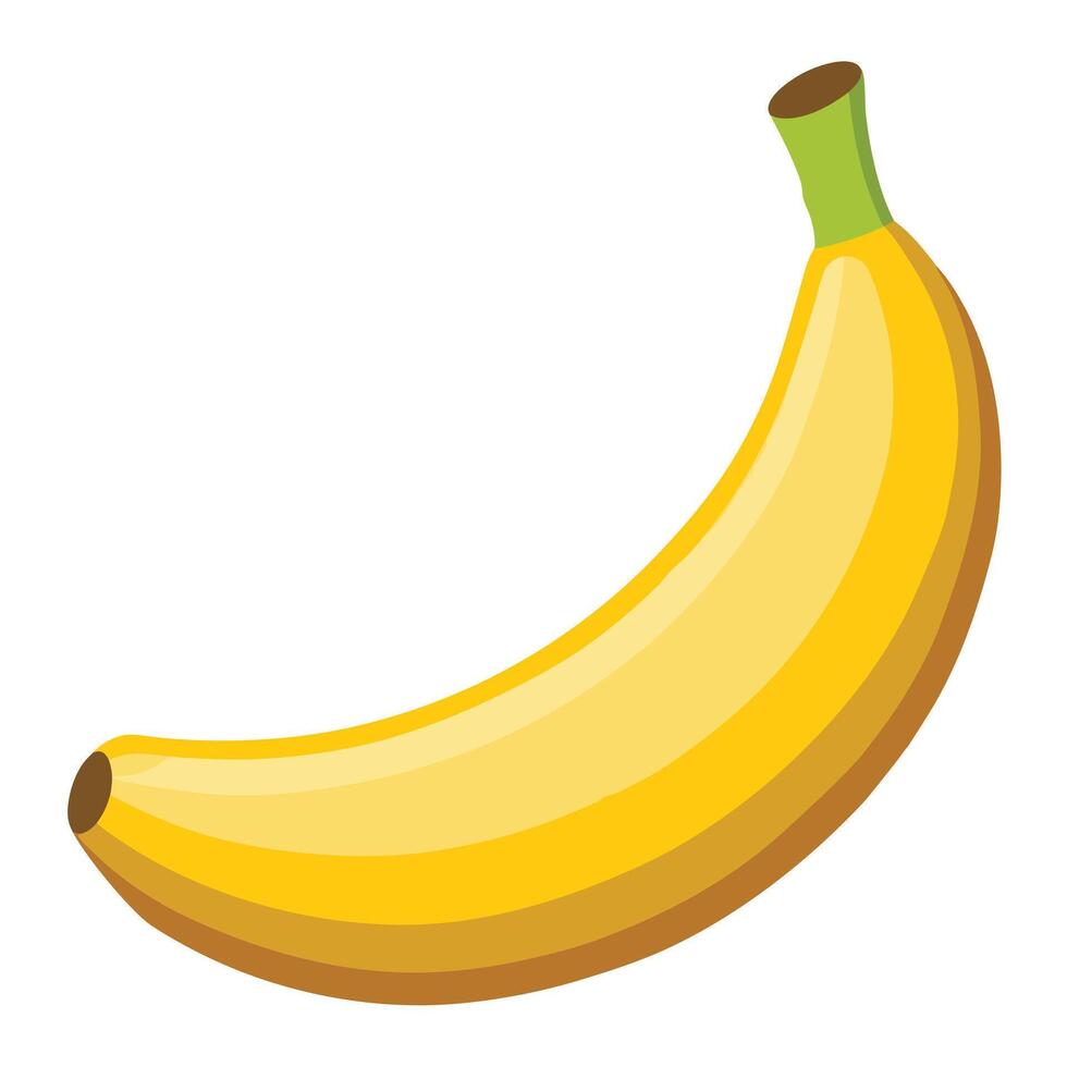 Yellow banana isolated vector
