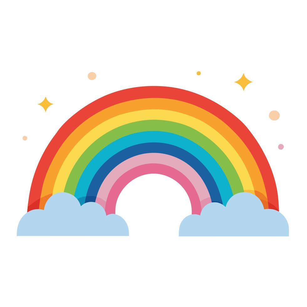 Flat style rainbow vector