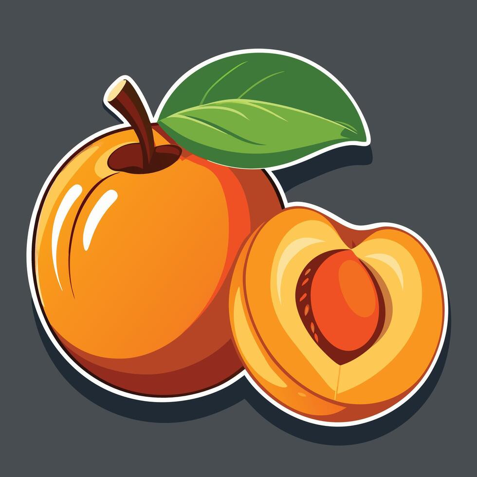 Peach from Pomona Italiana illustration vector