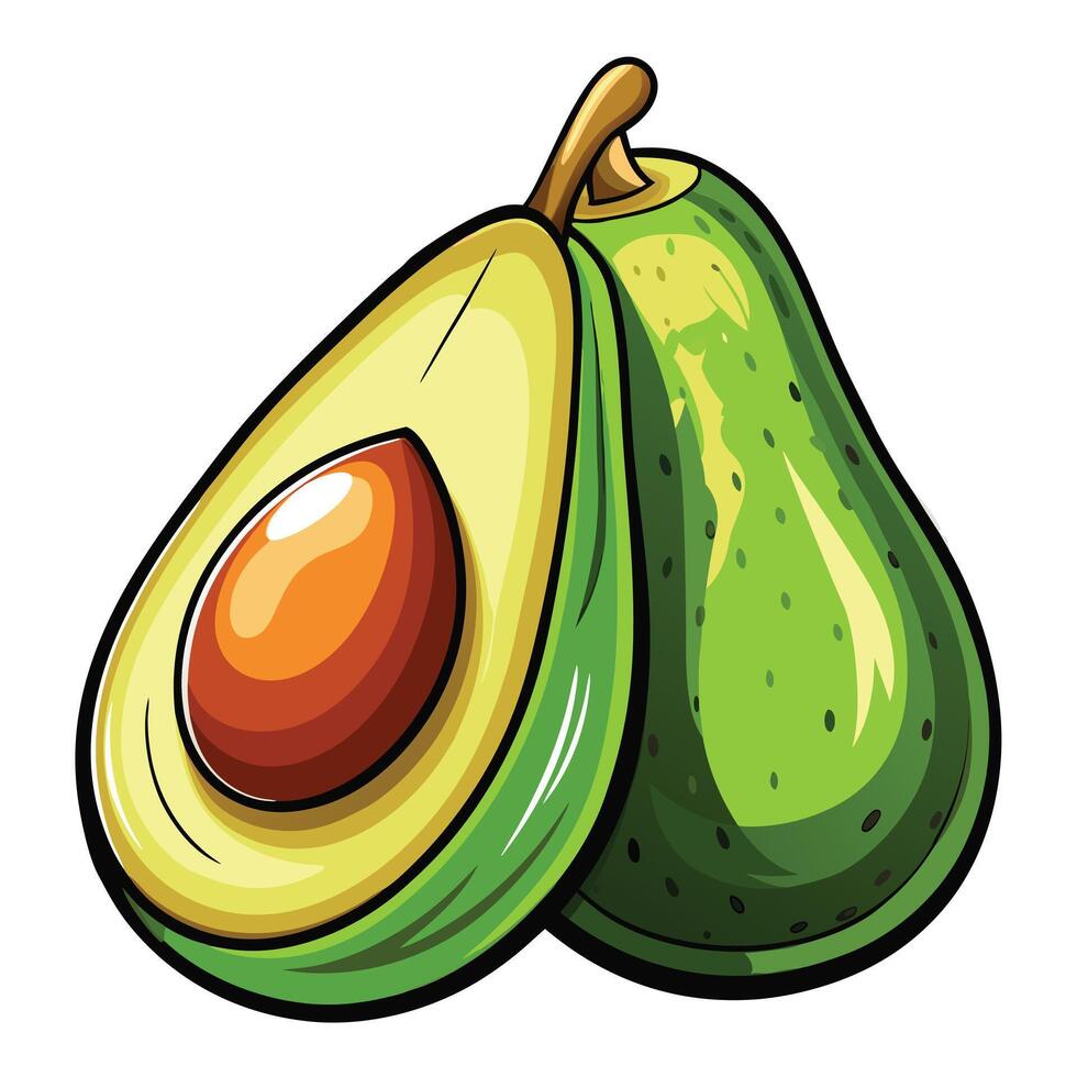 Avocado concept illustration vector