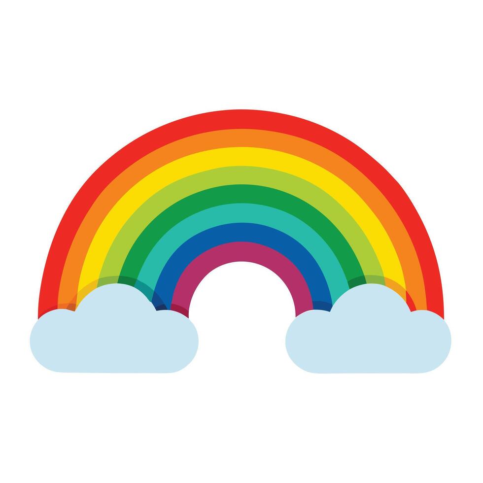 Colorful decorative rainbow realistic style vector