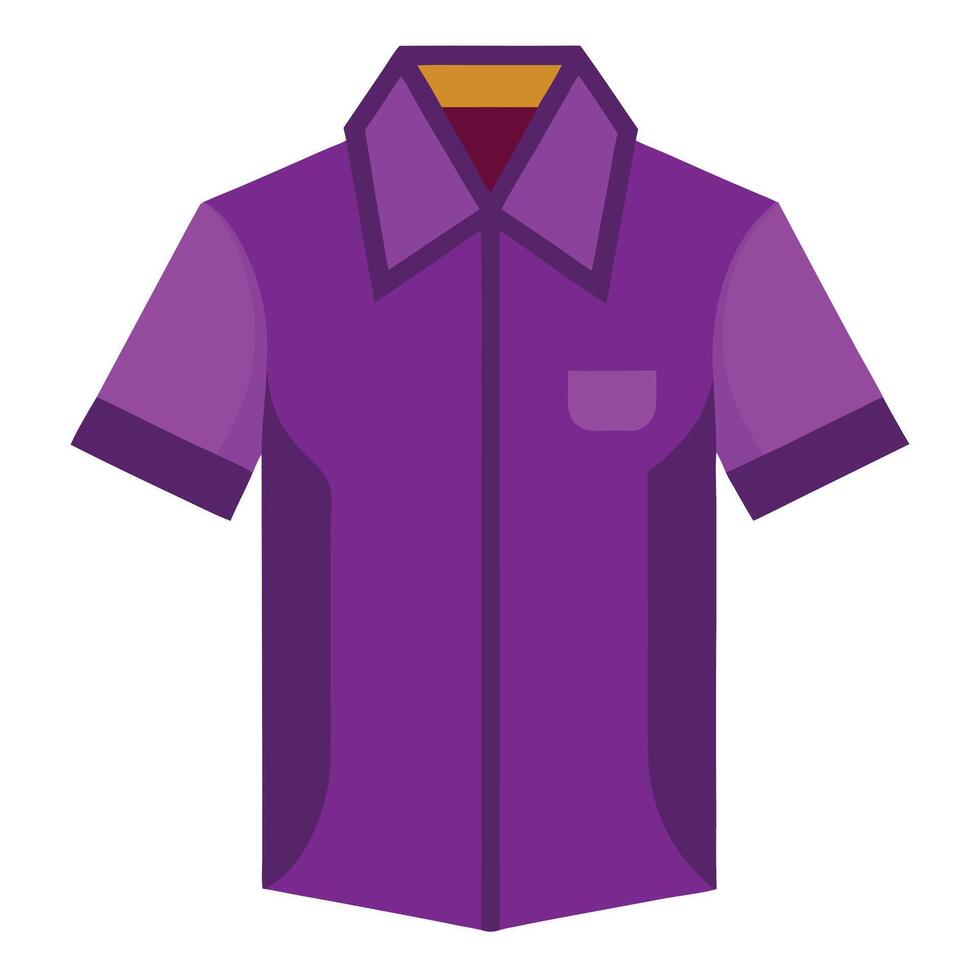 Purple t shirt illustration isolated on a white background vector