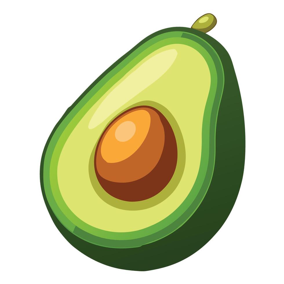 Happy Avocado Cartoon Illustration vector