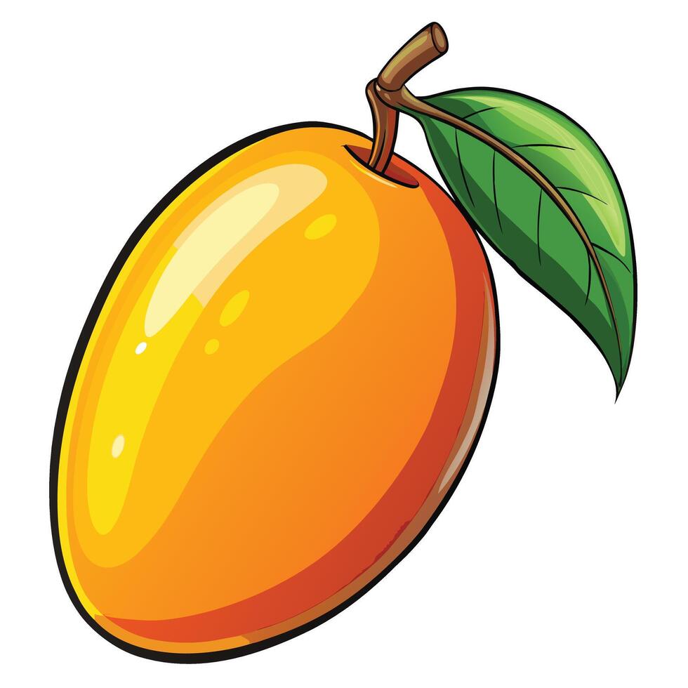 Mango cartoon icon vector