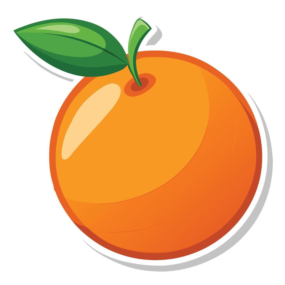 Orange colorful cartoon illustration vector