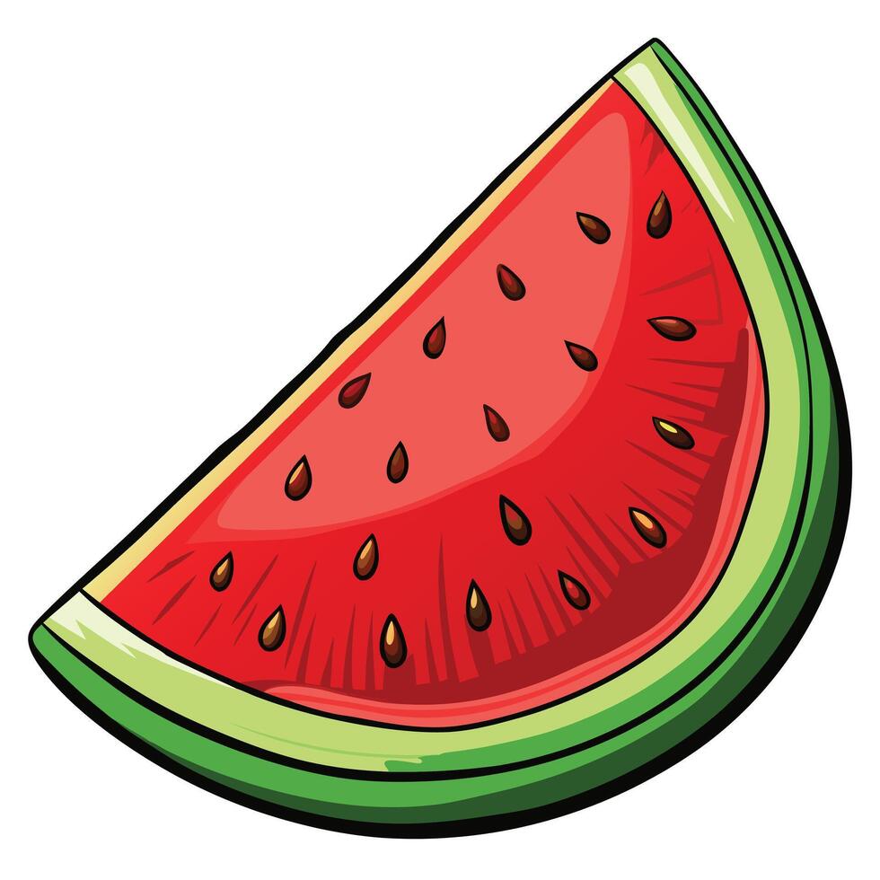 Bowl-shaped watermelon with red liquid inside vector