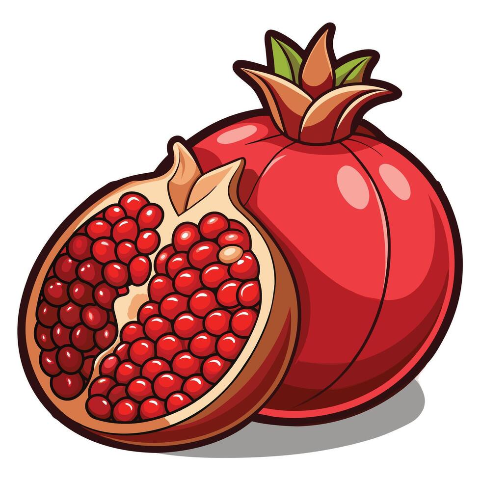 Pomegranate fruit icon design Fresh fruit vector