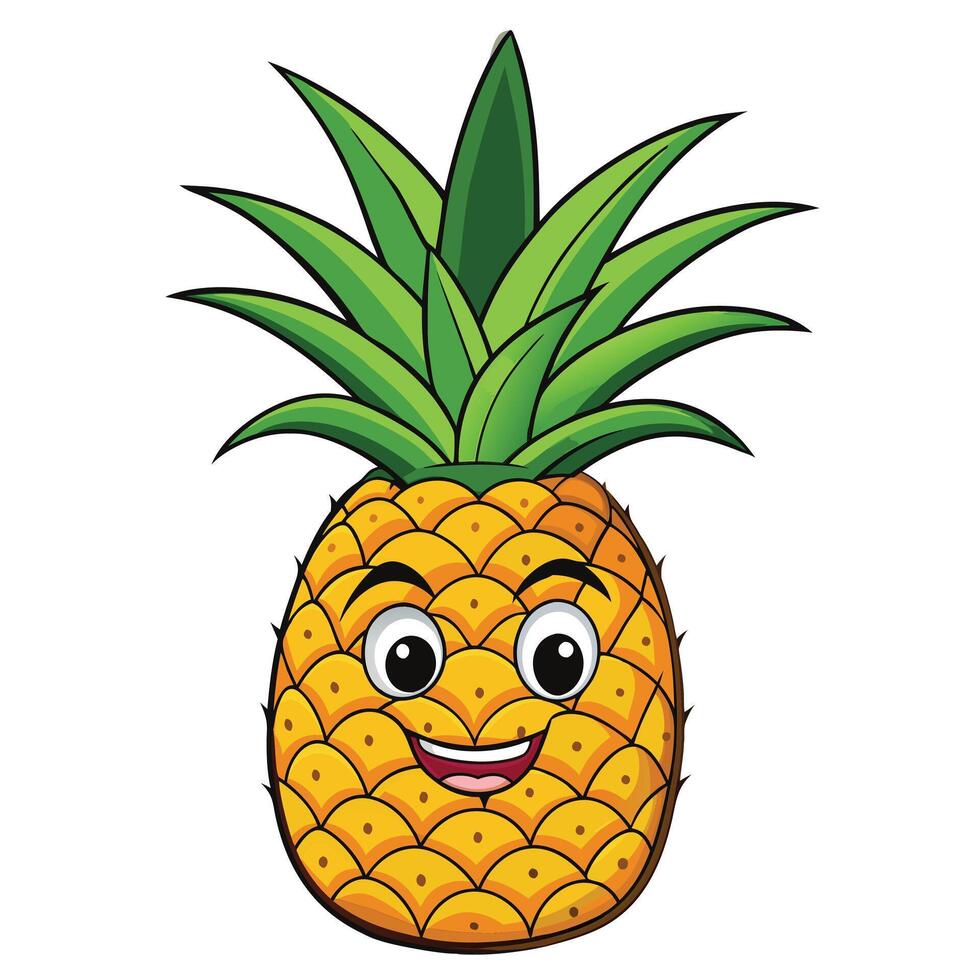 Illustration of pineapple fruit vector