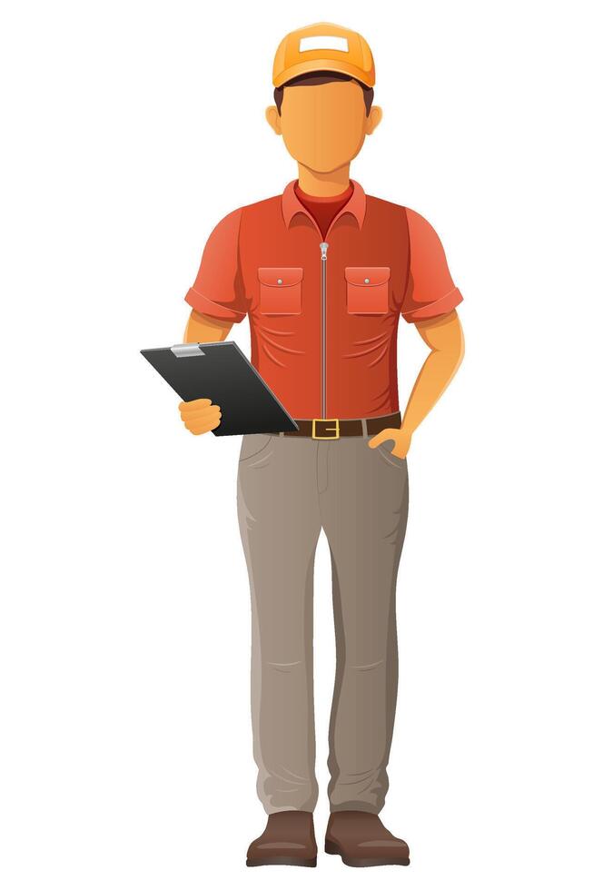 delivery young man courier service fast express illustration vector